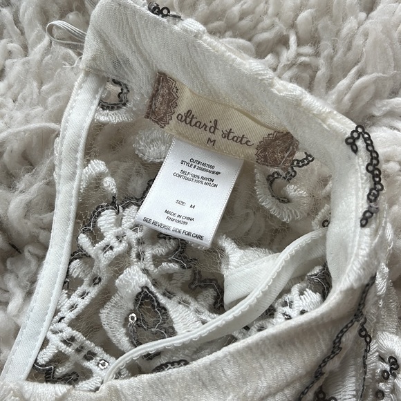 Altar’d State White Embellished and Embroidered Dress - Picture 3 of 6